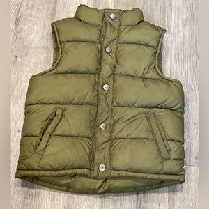 Gymboree Kids Boys Size 7-8 Years. Puffer Vest Snap Front Green
